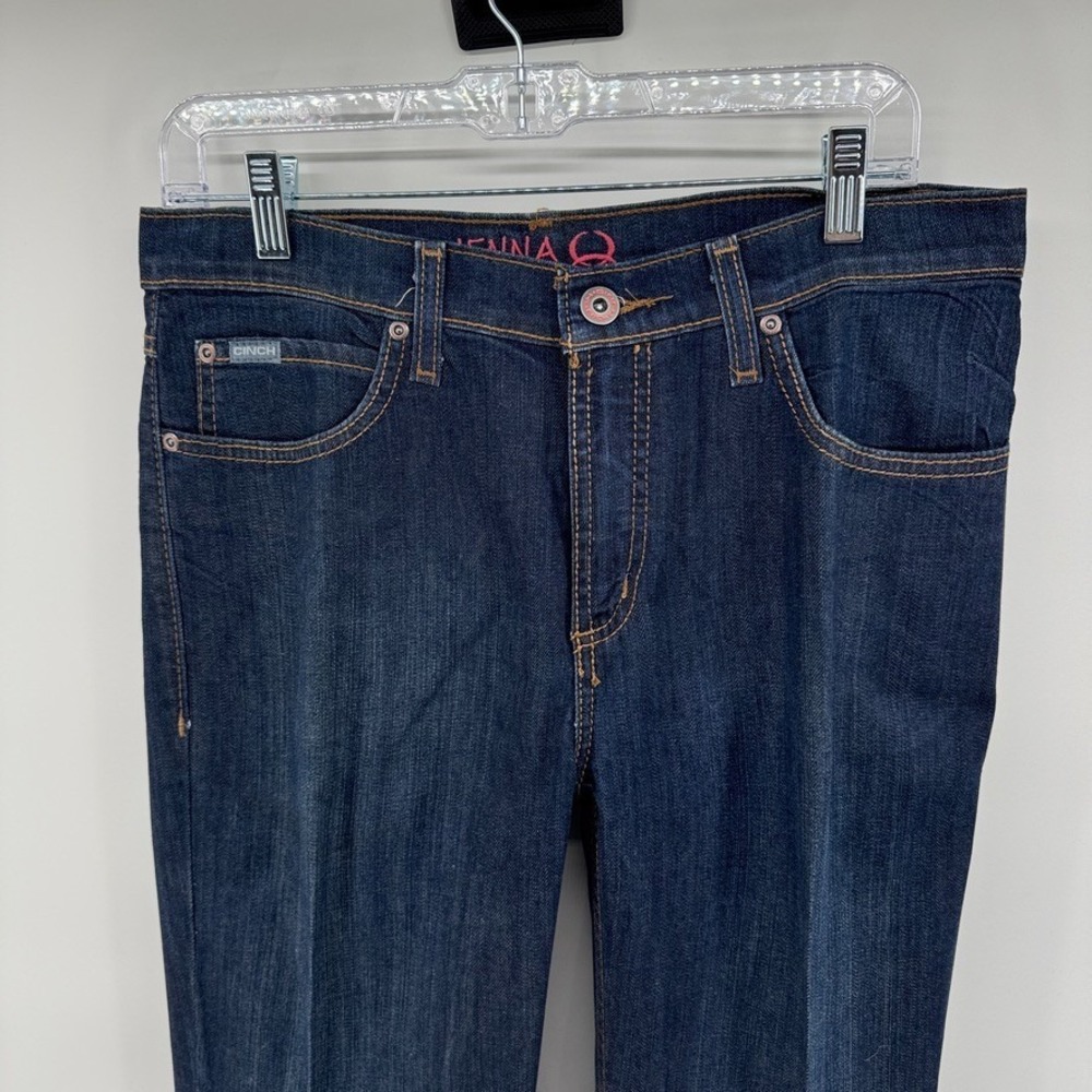 Cinch Jeans Womens Sz 30/9 R (32x32) Blue Jenna Slim Straight Leg Western Denim - Picture 3 of 13